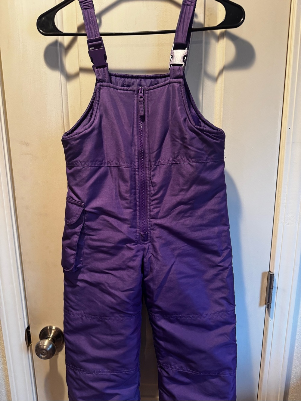 London Fog Purple Kids Snow Overalls with Adjustable Straps